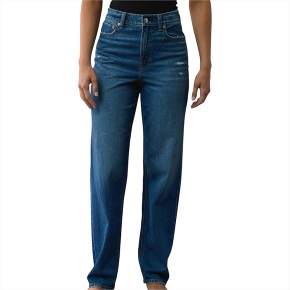 American Eagle Outfitters Denim - American Eagle Strigid Super High Rise Baggy Straight Jeans Women’s 00 Short